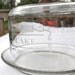 Small Vintage Glass Cake Plate with Dome - Reads, "Cake"