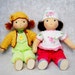 Waldorf Dolls, Margherita and Melissa - to the two sisters,14 inches - for children from 3 years - hugging a doll