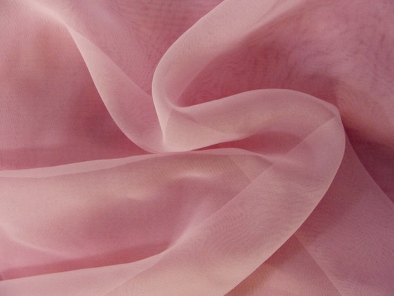 Light Baby Pink Polyester Chiffon Fabric By The Yard