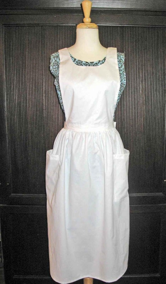 Days Gone By White Full Pinafore Apron