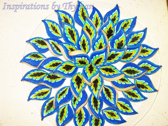Peacock Feather Cookies Il_570xn