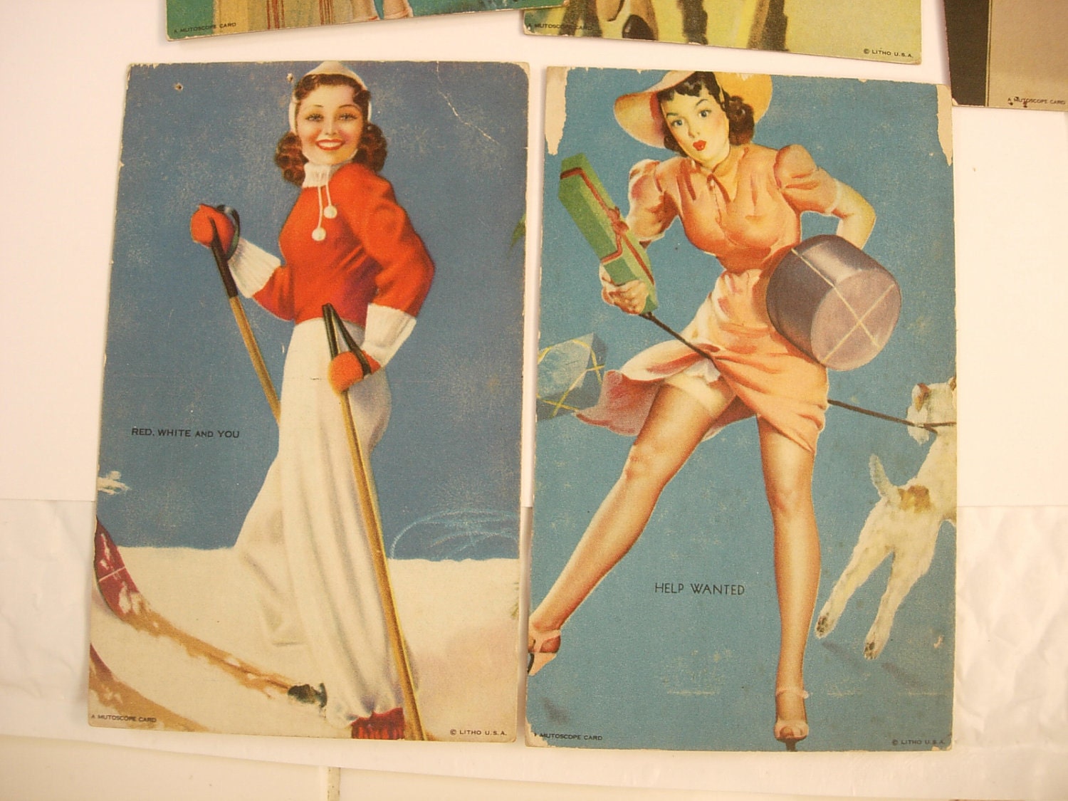 Reserved For Louise 7 Piece Set Vintage Risque Pinups