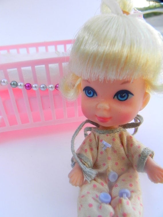 Liddle Diddle Kiddle Mattel Doll W Crib and by FoundEclections