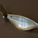 Vintage Brass and Mother of Pearl Leaf Brooch with small pearl accent