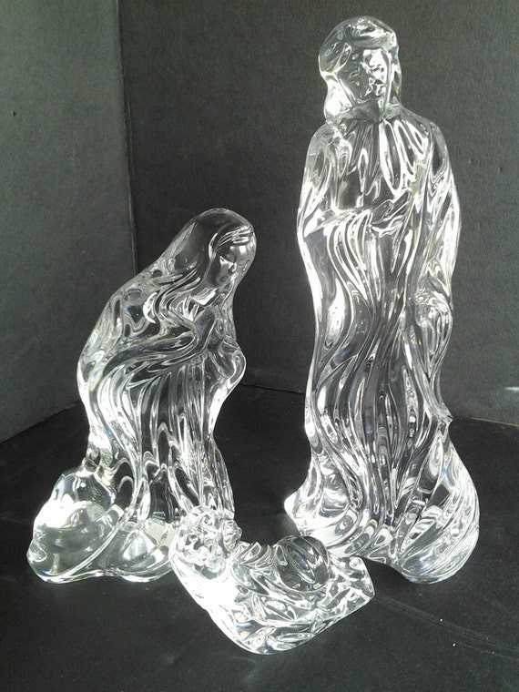 Items similar to Lenox Large Fine Crystal Nativity Set on Etsy