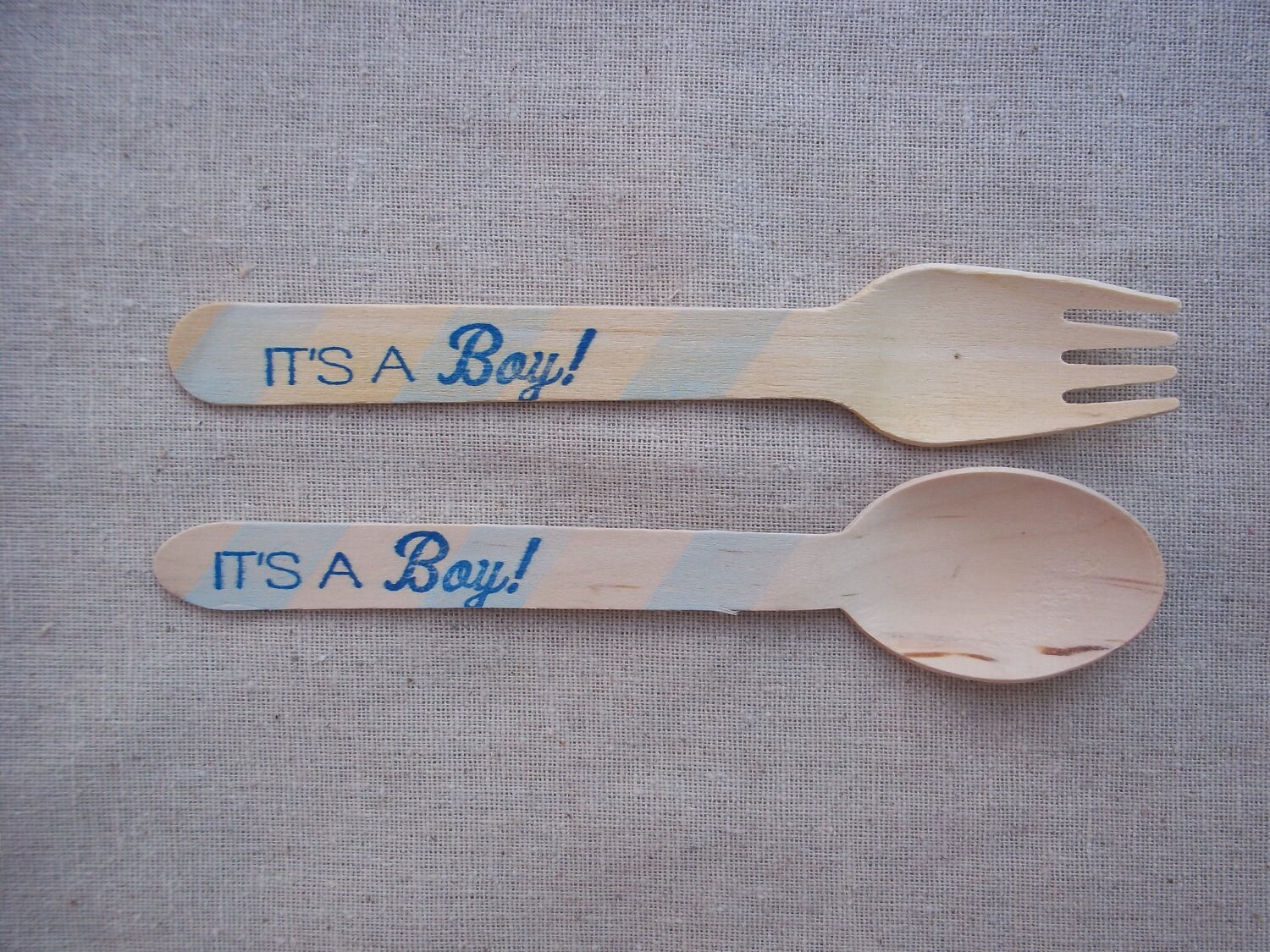 20 Its a Boy Baby Shower Wooden Cutlery