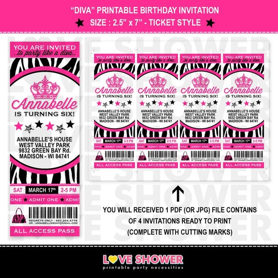 Zebra Print Invitations Template Free 8