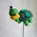 Green Clay Turtle Plant Poke