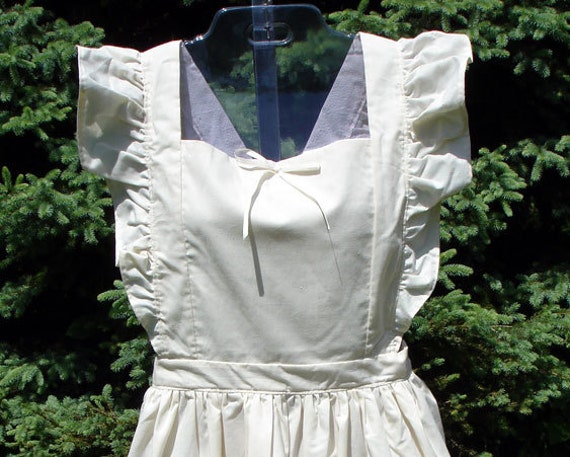 white pinafore apron plus size