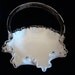 1950s Vintage Fenton Silver Crest Double Crimped Basket