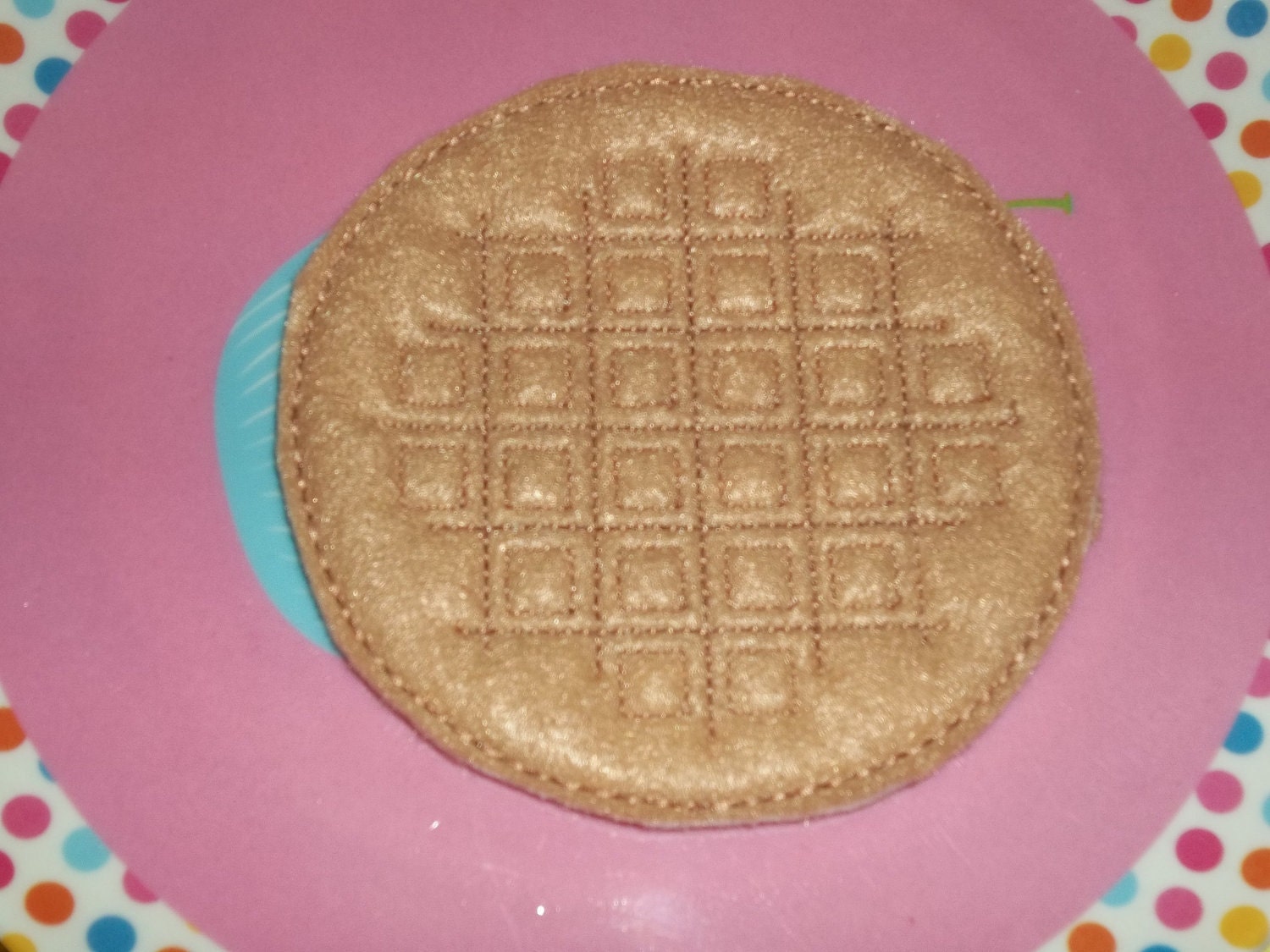 Felt Food 2 Waffles with Syrup & Butter Felt Play Food Set