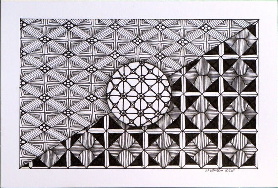 Blank Zentangle Card 1