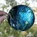 Hanging Suncatcher - Blue Orb Blown Glass with Beads