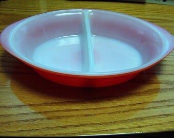 Vintage Glassbake Divided Dish