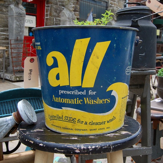 Vintage ALL Laundry Detergent Bucket