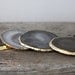 Gold Rimmed Natural Agate Coasters