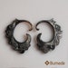 Black mother of pearl shell tribal earring 12 gauge (2mm)