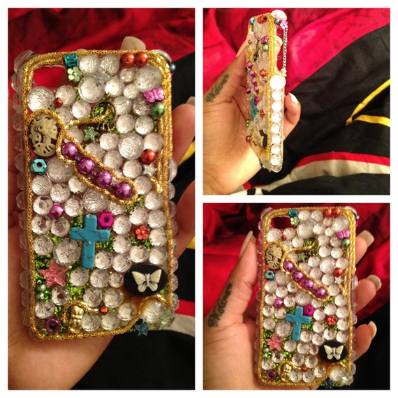 Items similar to Custom Made to Order iPhone 4s Cases. Bedazzled Bejeweled Bling Cases on Etsy
