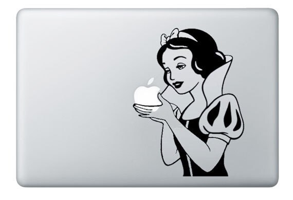 Download Items similar to Mac Decal Vinyl - Snow White - Apple ...