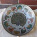 Vintage India Brass Peacock Bowl - Cold Painted Enamel