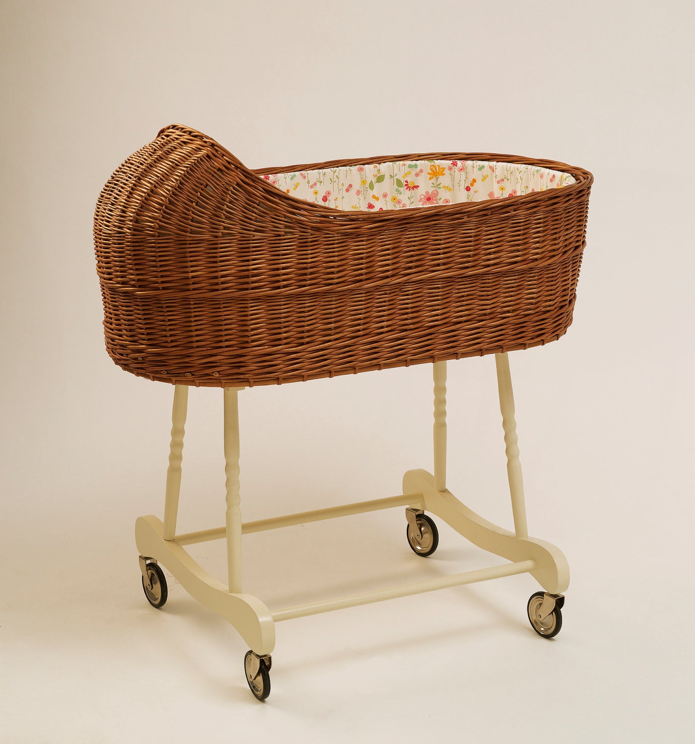 Wicker Baby Bassinet / Baby Crib Fragilis Brown