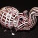 Small Pink and White Color Elephant Glass Pipe