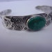 Sterling Silver Turquoise Southwest Native American Wrist Cuff 1980s
