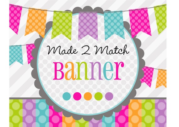 DIY Printable Name Banner Made 2 Match Banner Choose a Theme