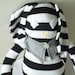 Tweedledum Doll, Bunny Rabbit Plush, Black and White