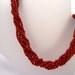 Vintage 16" Red Coral Torsade Necklace
