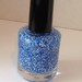 Nautical Nonsense - Matte Blue and White Glitter Polish 15mL