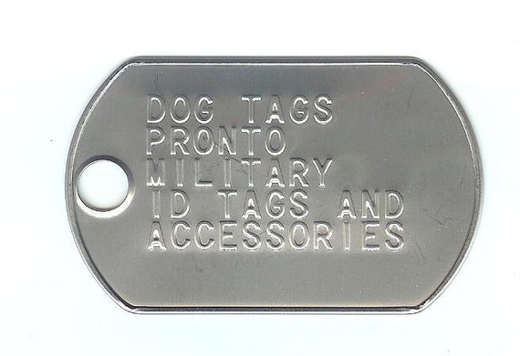 Monster Dog Tag Embossed with Monster Size Font Extra Large