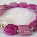 SALE Dyed Pink Jasper bracelet. Pink bracelet.