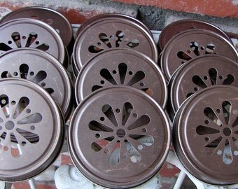 Daisy Cut Mason Jar Lids - Bronze 24 Lids Only ....DLB-24