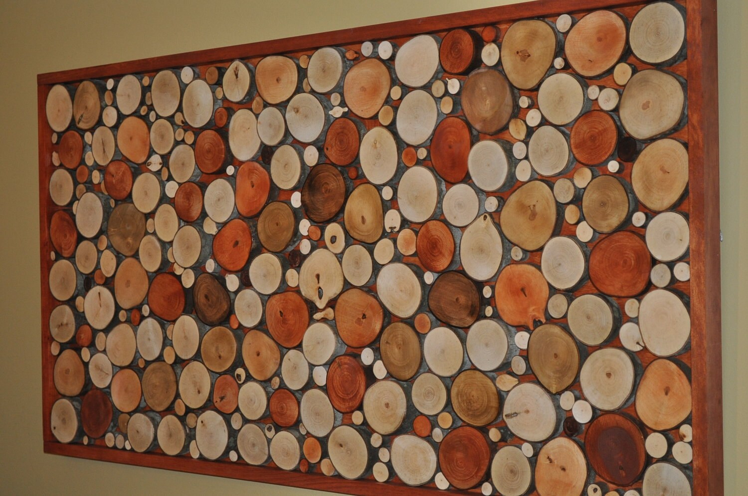 Modern Sliced Wood Art 25.5x49.5 Modern wall hanging modern