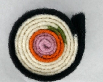 Felted Sushi-Roll Scarf Crochet Pattern