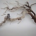 Glass Owl Driftwood Art