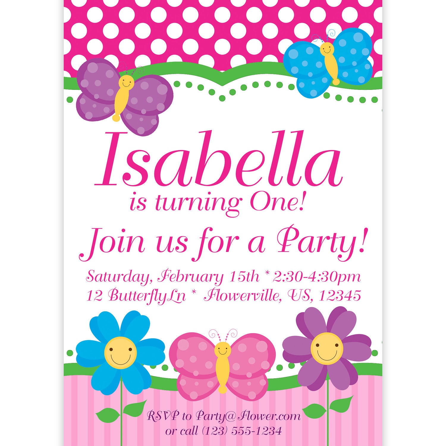 Winks & Daisies: Butterfly Invitation