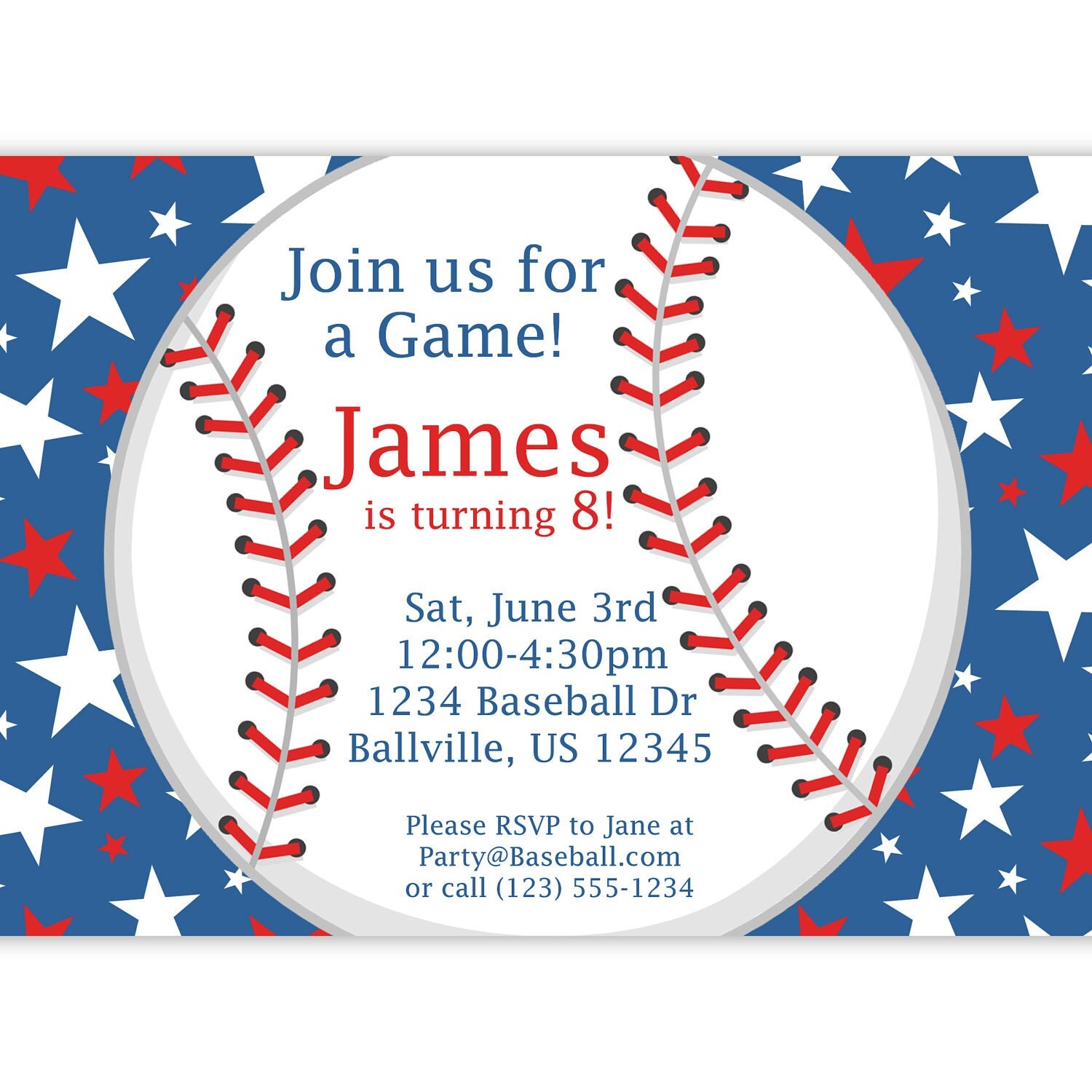 Free Printable Baseball Birthday Invitations Professionally Designed Templates