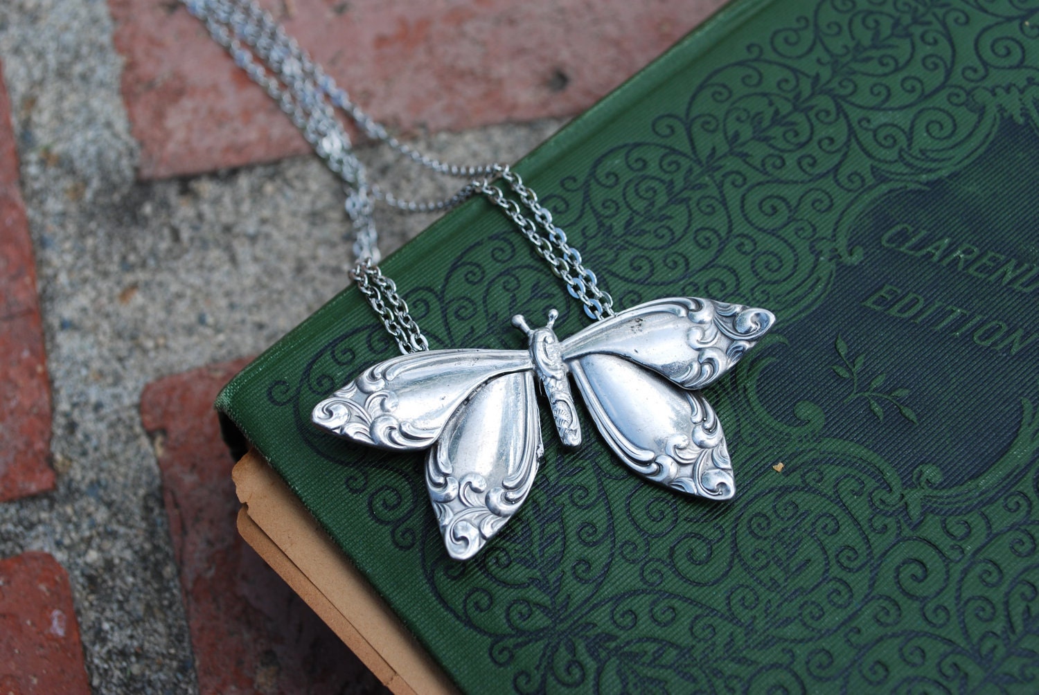 Spoon Necklace Butterfly by Silver Spoon Jewelry by silverspoonj