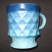 Reserved for orangetora. ONLY 7 LEFT. PRISTINE Never Used 1970 Fire-King Blue Kimberly Mugs. 11 Total