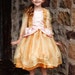 Princess, Cinderella, Disney Girl Dress gold costume for dress up, play or party