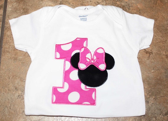 Minnie Mouse 1st Birthday shirt by kajanuary1 on Etsy
