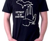 Items similar to Detroit Retro Cool New Mens Retro Michigan T shirt on Etsy