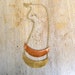 Crescent leather necklace - bronze and gold