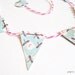 Mini Paper Bunting Banner - Vintage Blossom Designs, Scrapbooking Embellishment, Photo Prop, Package Decoration, OOAK