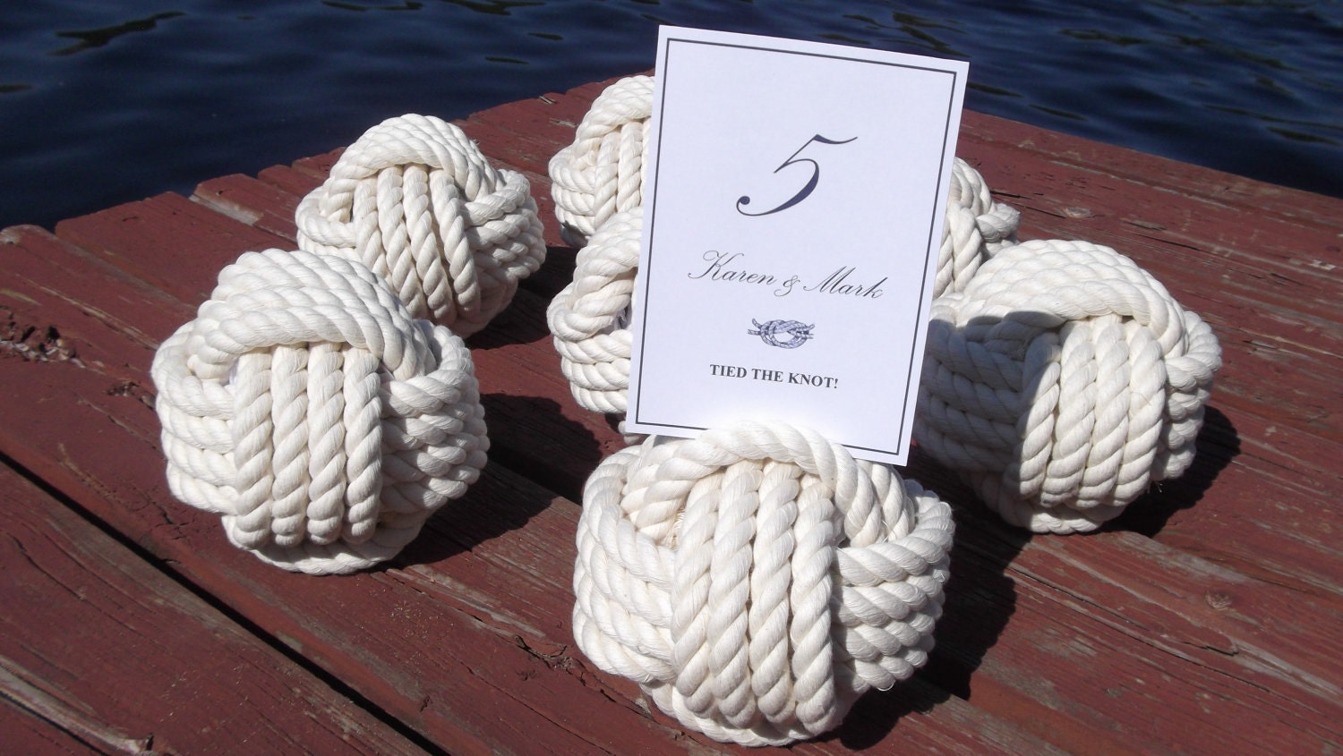 20 24 Nautical Wedding Rope Table Number Holders 5 Inch