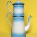 RESERVED for Janine - Vintage French Enameled Coffee Pot Biggin