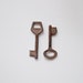 Vintage old keys - set of 2 - made in Soviet Union