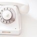 Vintage Rotary phone - White - Vintage Home Decor - made in Soviet Union